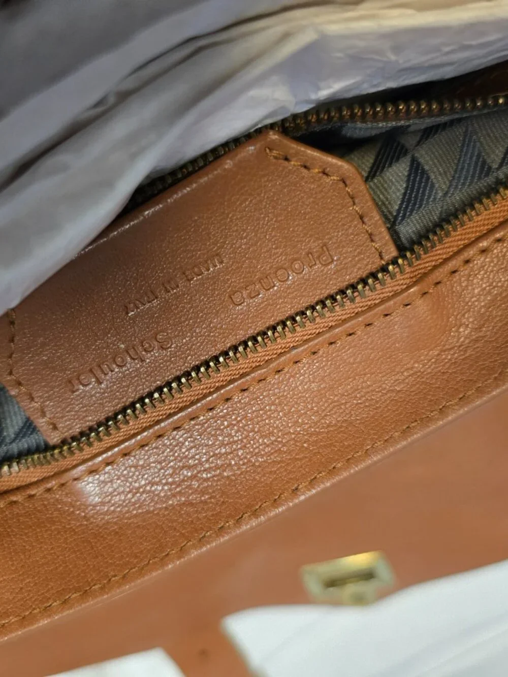 Proenza Schouler Brown Leather PS1 Tiny Satchel with Gold Hardware